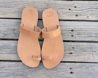 Men Greek Leather sandals handmade in Greece, Gladiator Sandals for men, Men Sliders,  Men Slippers,  Unisex Sandals, Father's Day gift