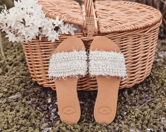 Greek Sandals, Wedding Sandals, Slip on Sandals, Summer Flats, Leather Sandals, Roman Sandals, Women's Sandals, Handmade Leather flats