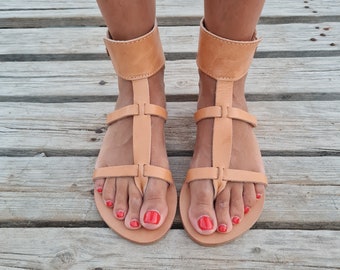 Handmade Greek Sandals for women, Leather shoes women, gladiator sandals, open toe shoes, bridal sandals, leather flats, women sandals