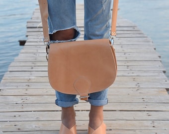 Cross Body Bag, Saddle Bag, Leather Bag, Women bag, Leather Handbag, Crossbody Women&#39;s Bag, Leather Purse, Multiple Colors. Adjustable strap