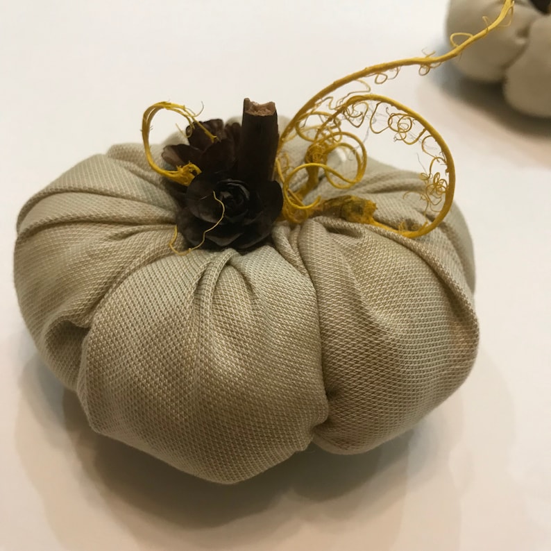 Fabric Pumpkins Rustic Halloween D\u00e9cor Farmhouse Fall D\u00e9cor Thanksgiving Table D\u00e9cor