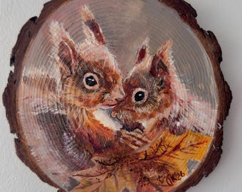 Mejillas llenas - pintura acrílica de hámster para interiores del hogar