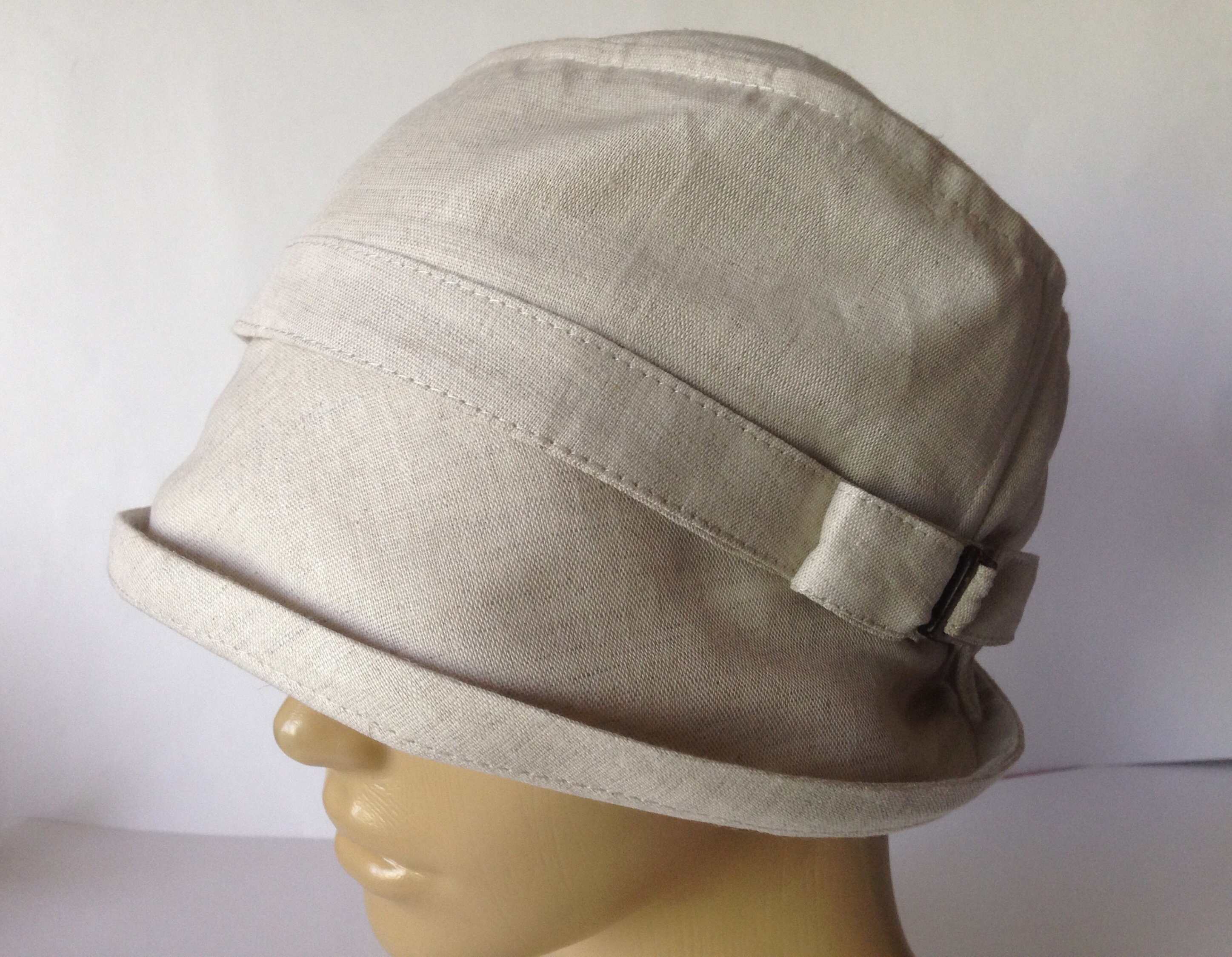Linen Bucket hat panama bucket hat Womens summer hat Natural Etsy