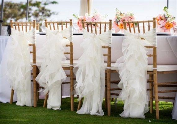 Guest Chair Wedding Swiss Netting Sash Drapes-guest Chair Tie Back