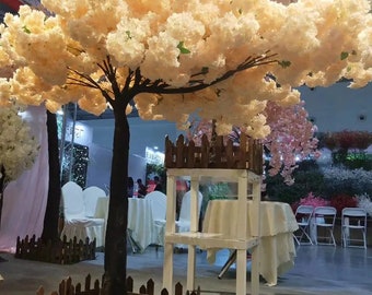 Artificial Wispy Honey Peach Cloudy Cherry Blossom Sakura Floral Tree, Wedding Bridal, Welcoming Entrance