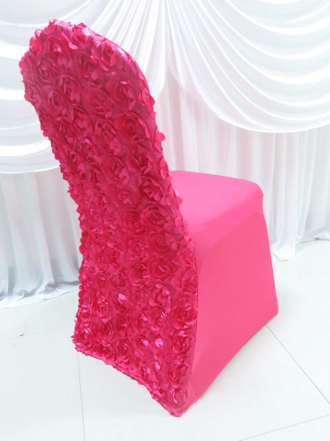 Hot pink chair covers hot sale