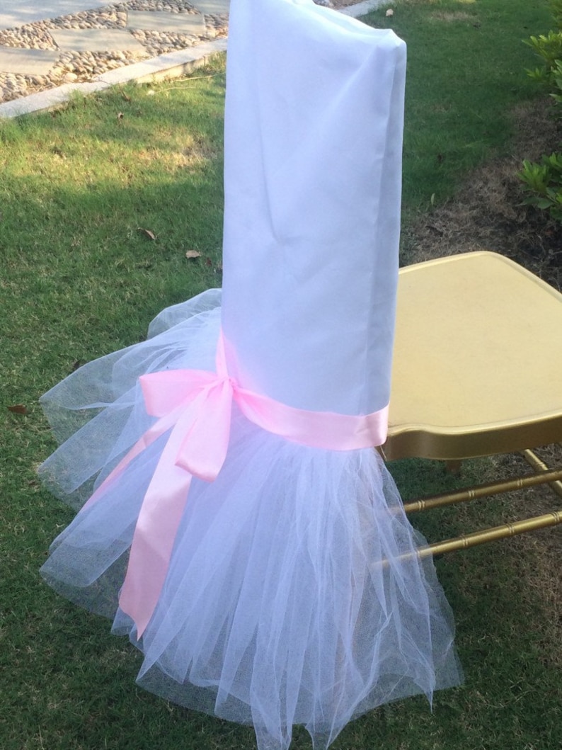 Lavish Tutu Tulle Chair Cover Covers Hood Jacket With Satin Etsy