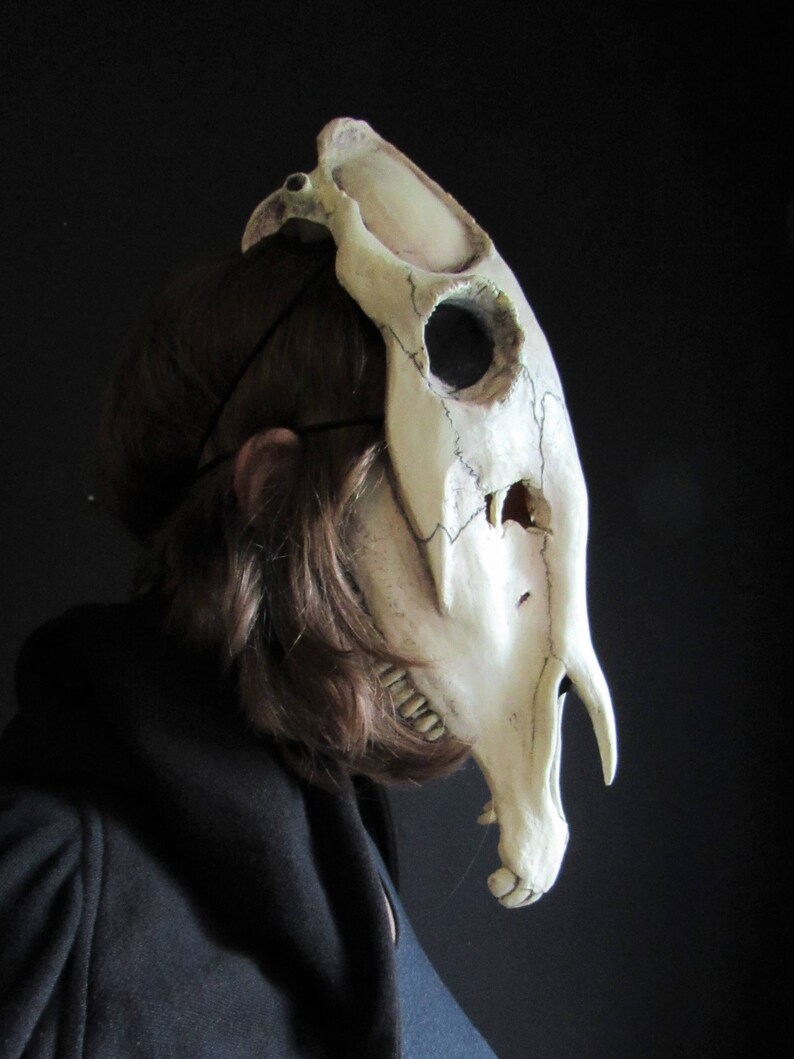 Horse skull mask shaman animal cosplay accessories | Etsy