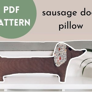 Sausage Dog Pillow Sewing Pattern