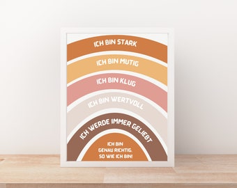 Affirmationsposter für Kinder | Instant Download