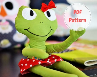 Sophie the Frog PDF Pattern | Download pdf | PDF Pattern | Pdf Toy Pattern | DiY Tutorial | Sewing tutorial | Soft toy pattern | PDF | Frog