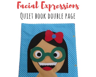 Quiet Book Page PDF Faces| Facial Expressions| Busy Book Patterns| Create Faces Quiet Book Page Pattern Tutorial How to make a quiet book