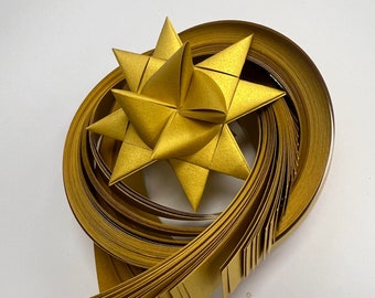Paper Strips for German Paper Stars Froebel Stars Moravian Stars Star Ornaments  Danish 40-60 ct True Gold