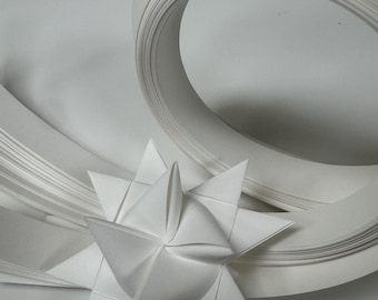 High Quality Heavy White Paper Strips for German Paper Stars Froebel Stars Moravian Stars Star Ornaments  Danish 100 Count