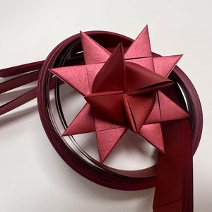 Paper Star Strips, L: 100 cm, 18 cm, W: 40 mm, Red, White, 40