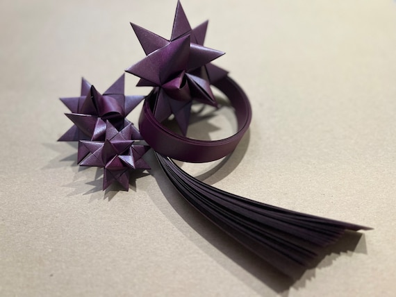 Paper Strips for German Paper Stars Froebel Stars Moravian Stars Star  Ornaments Danish 20 ct Deep Purple