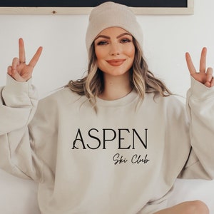 Aspen Sweatshirt Colorado Sweatshirt Ski Clothes Aspen Skiing Sweatshirt Ski Sweater Aspen Ski Group Shirt Girls Ski Trip Bachelorette Party