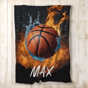 Custom Basketball Gift Blanket for Kids Personalized Basketball Gift Lightweight Blanket Basketball Lovers Gift Birthday Gift for Basketball