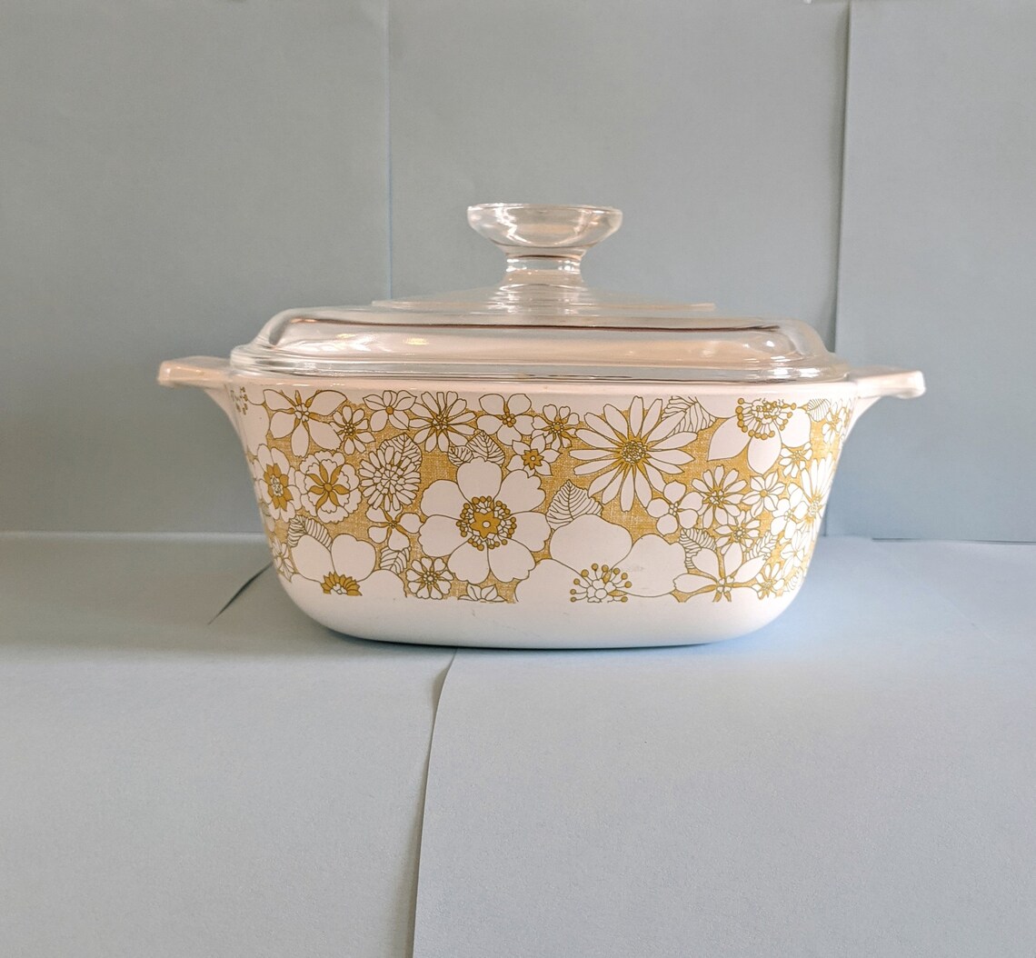 1st Edition Floral Bouquet Corning Ware Vintage Rare Hard to Etsy