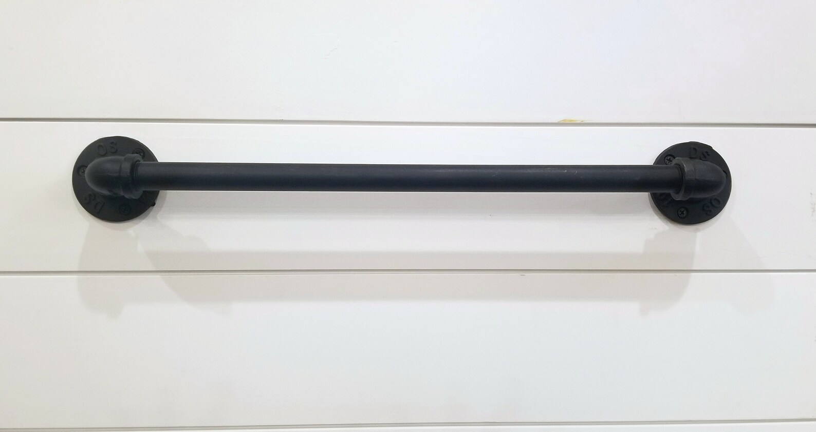 Industrial Pipe Towel Bar 18 Black Etsy