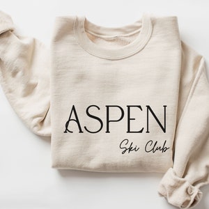 Aspen Sweatshirt Colorado Sweatshirt Ski Clothes Aspen Skiing Sweatshirt Ski Sweater Aspen Ski Group Shirt Girls Ski Trip Bachelorette Party