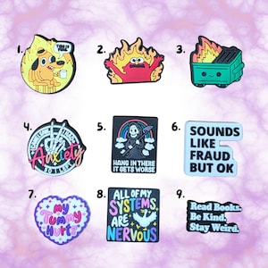This Is Fine Anxiety Dumpster Fire Shoe Charms - Funny Jibbitz - Personalise Your Crocs Custom Charm -Single Charm