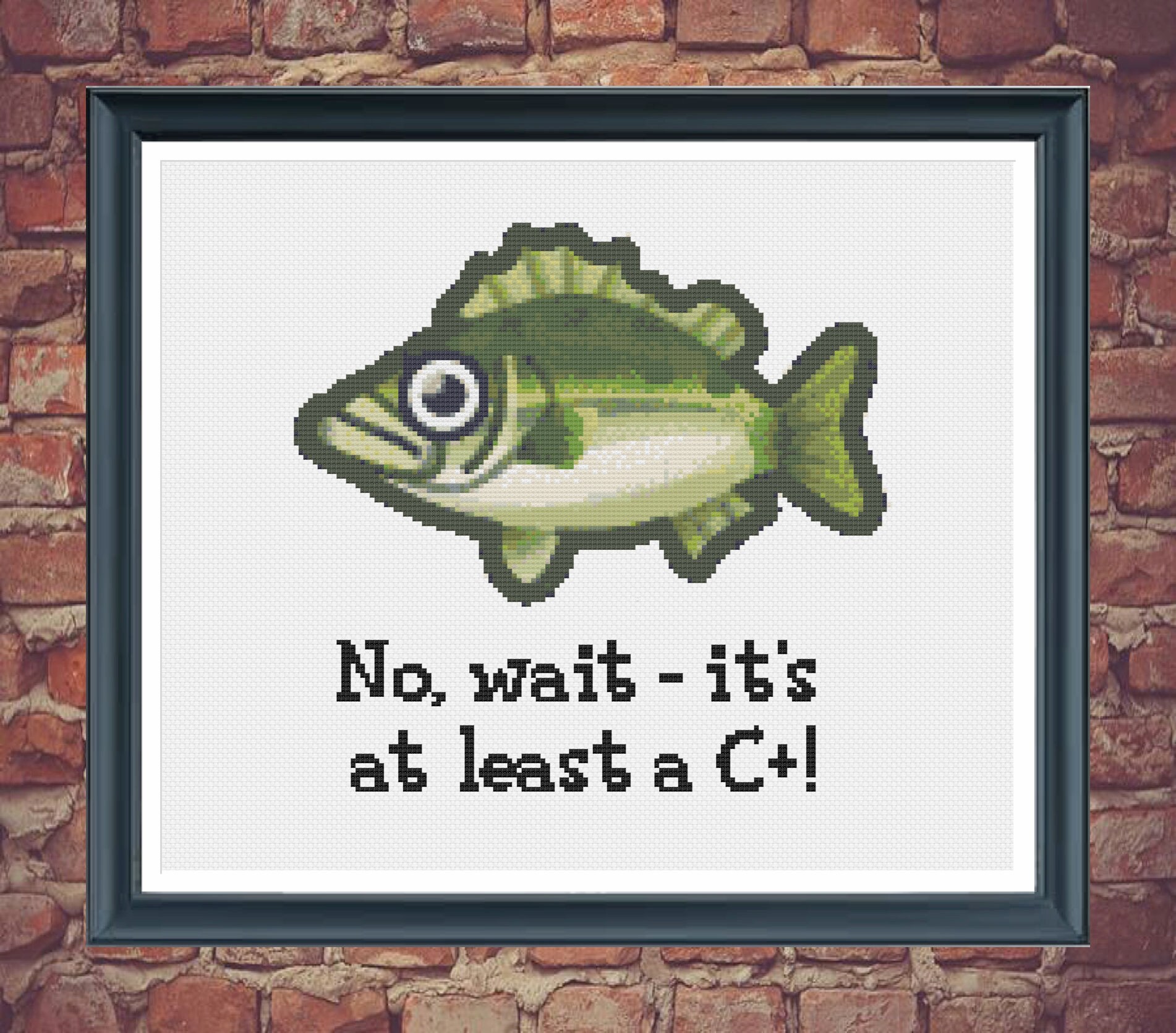ACNH Animal Crossing Sea Bass Cross Stitch Pattern Etsy