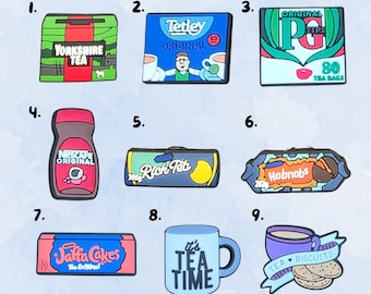 British UK Tea Break Time Food Snacks Drinks Shoe Jibbitz - Food Croc Charms - Personalise Your Crocs with Custom Charms -Single Charm