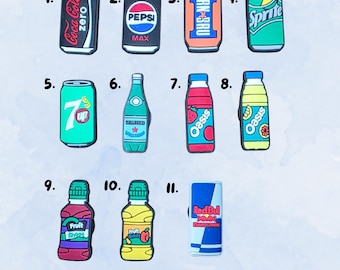 Soft Drinks Soda Pop British UK Food Snacks Shoe Jibbitz - Food Croc Charms - Personalise Your Crocs -Single Charm