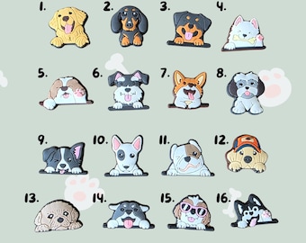 Dog Lover Shoe Charms - Jibbitz Inspired by Favourite Dog Breeds - Personalize Your Crocs with Custom Charms -Single Charm