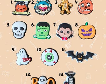 Halloween Spooky Monsters Trick or Treat Shoe Charms - Halloween Jibbitz - Personalise Your Crocs With Custom Charm -Single Charm