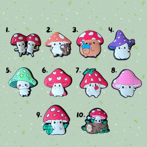 Smiley Mushroom Cottagecore Shoe Charms - Cute Jibbitz- Personalise Your Crocs with Custom Charm - UK Seller