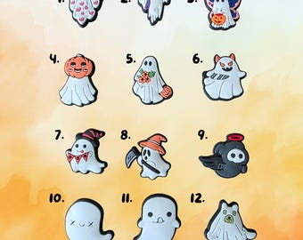 Halloween Ghosts Spooky Shoe Charms - Halloween Jibbitz - Personalise Your Crocs With Custom Charm -Single Charm