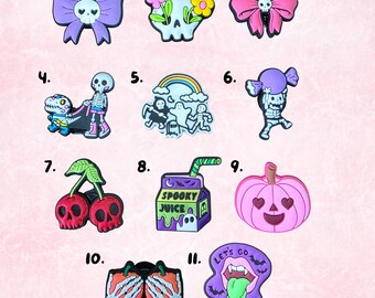 Summerween Cute Spooky Shoe Charms - Halloween Jibbitz - Personalise Your Crocs With Custom Charm -Single Charm