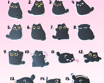 Black Cat Shoe Shoe Charms - Kitten Jibbitz - Personalise Your Crocs With Custom Charm -Single Charm