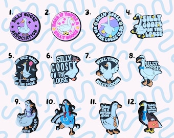 Silly Goose Slogan Cute Shoe Charms - Funny Bird Jibbitz - Personalise Your Crocs With Custom Charm -Single Charm