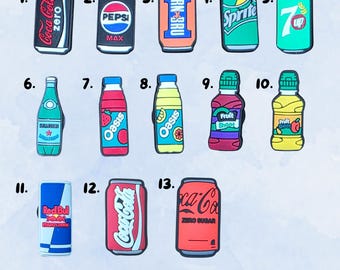 Soft Drinks Soda Pop British UK Food Snacks Shoe Jibbitz - Food Croc Charms - Personalise Your Crocs -Single Charm