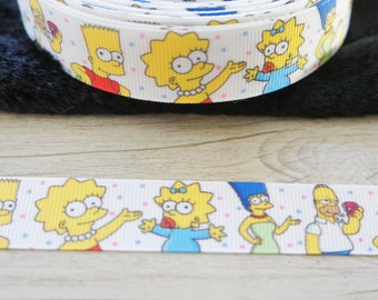 YARD THE SIMPSONS BART HOMER MARGE TV CHARACTER GROSGRAIN RIBBON