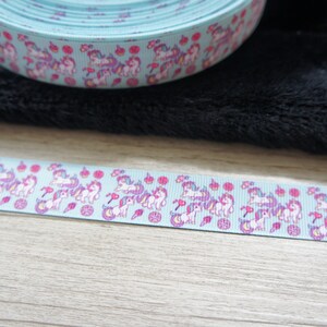 Ruban avec des licornes, 25mm, 1 pouce ", ruban pour cheveux, projet couture, collier pour chien, anniversaire, fille party