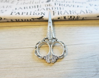 Embroidery scissor ,silver scissor, Gray Stainless Steel Scissors, decorative scissor, embroidery scissors, sewing supplies, gift