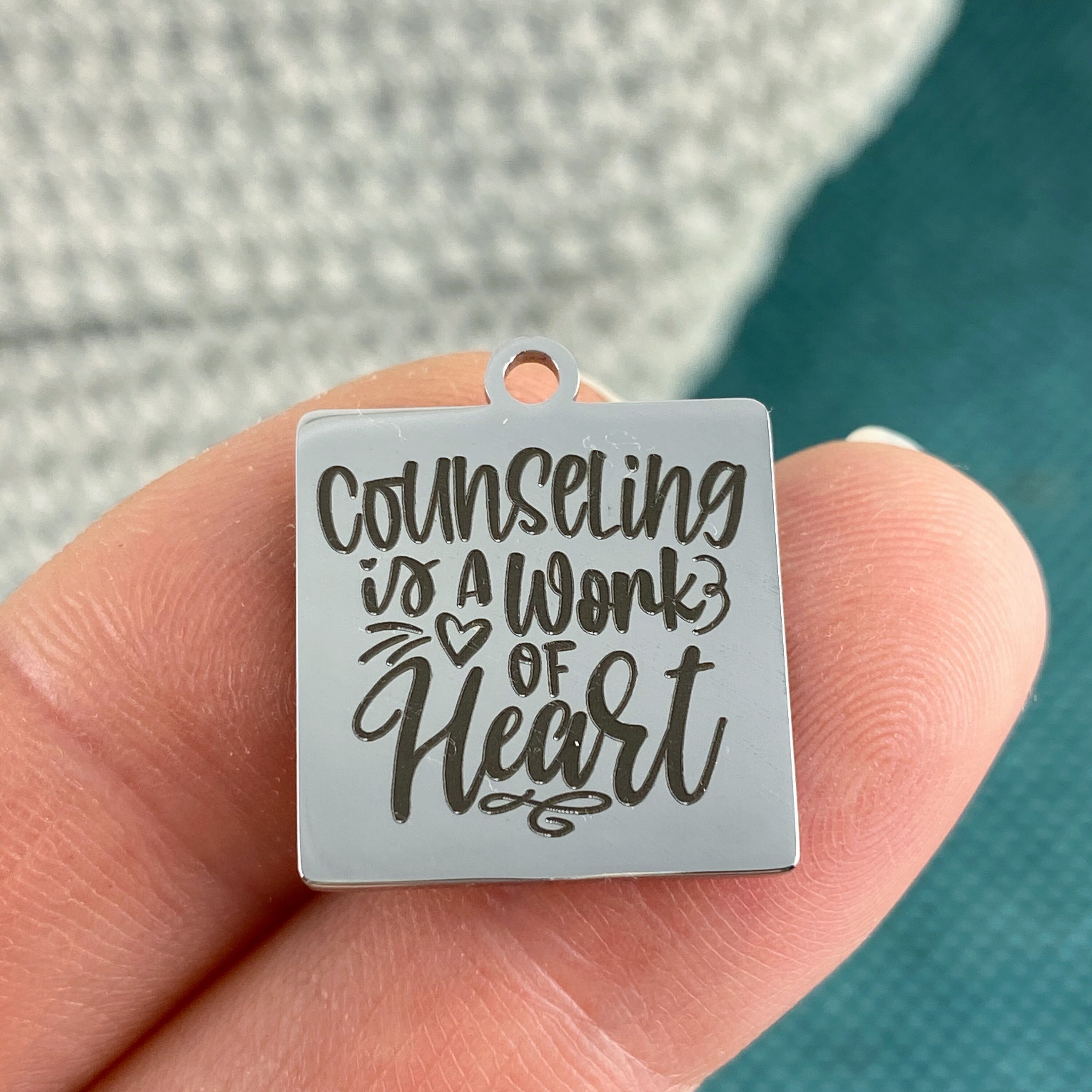 1 Piece Counseling is a work of heart Laser Engraved Charm 19  Etsy
