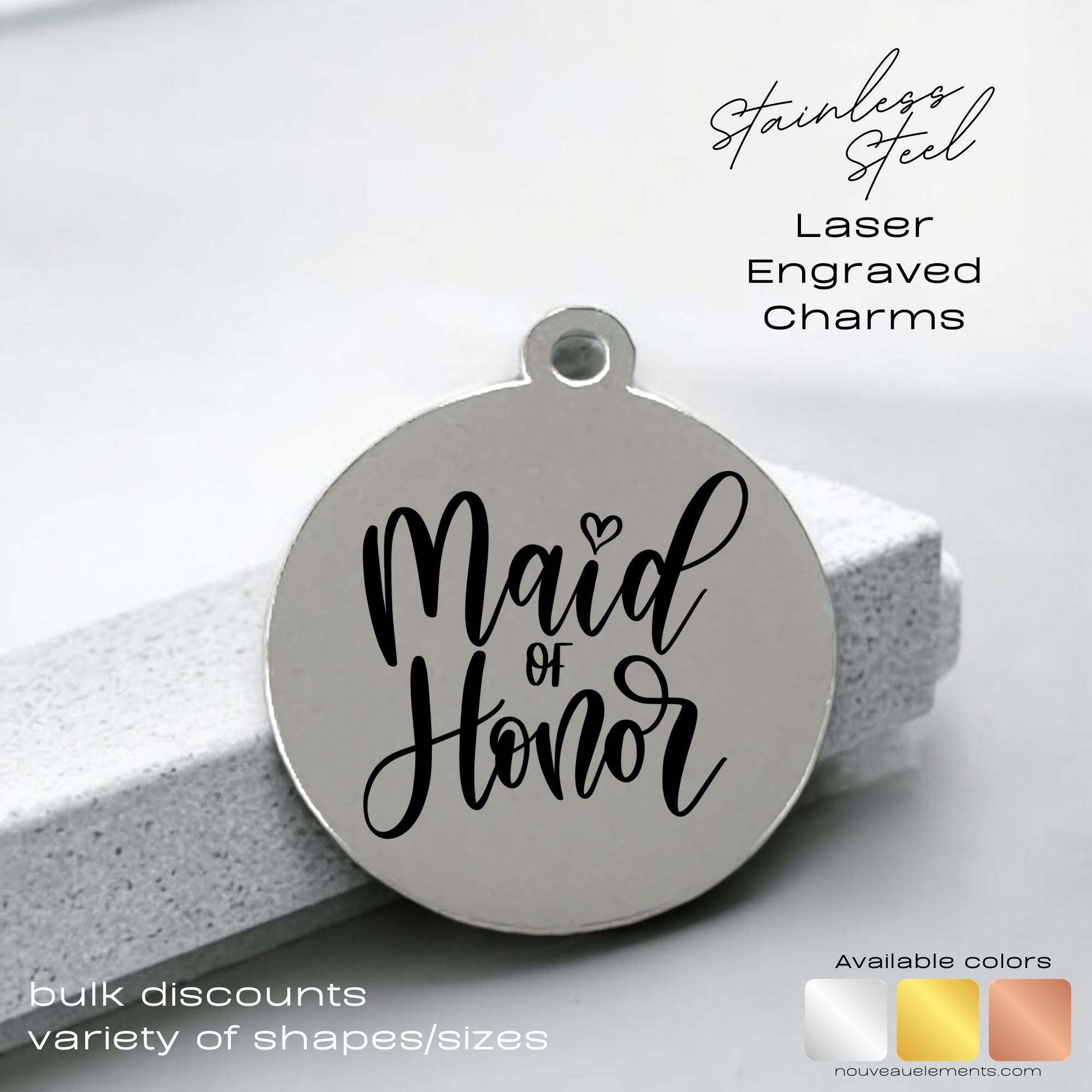 Maid of honor charm outlet