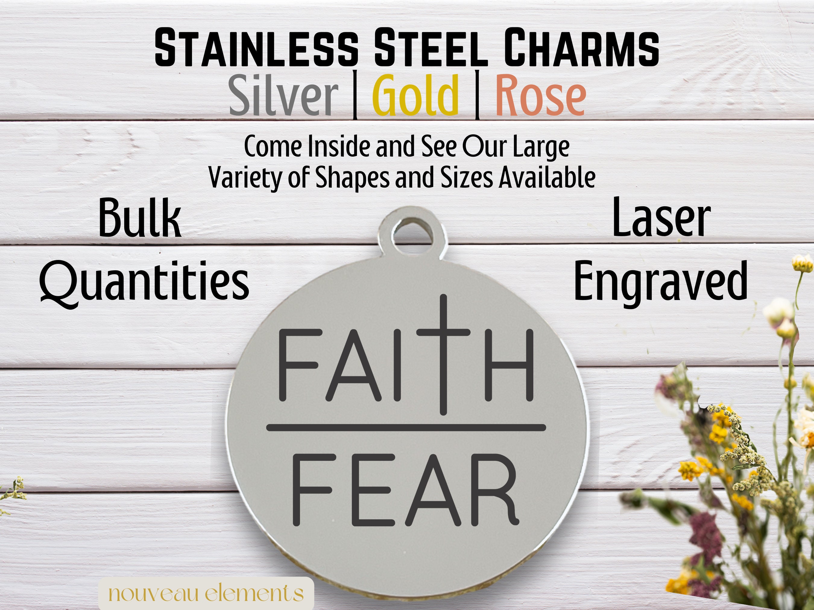 Bulk Faith Charms Etsy