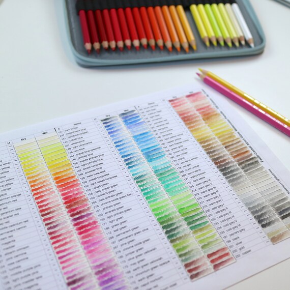 A4 Size Ready to Print Blank Reference Chart for Faber-castell
