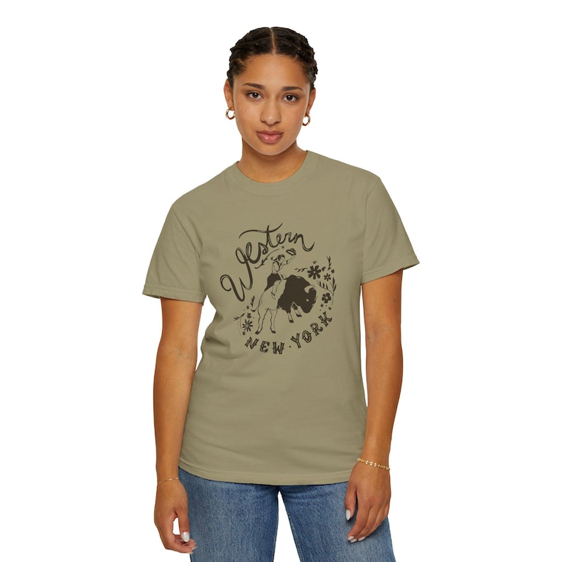 Western New York Tee COMFORT COLORS Unisex Garment-Dyed T-shirt - cowboy style, vintage, worn in Upstate NY Funny shirt image 6