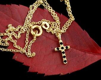 Midnight Cross Necklace