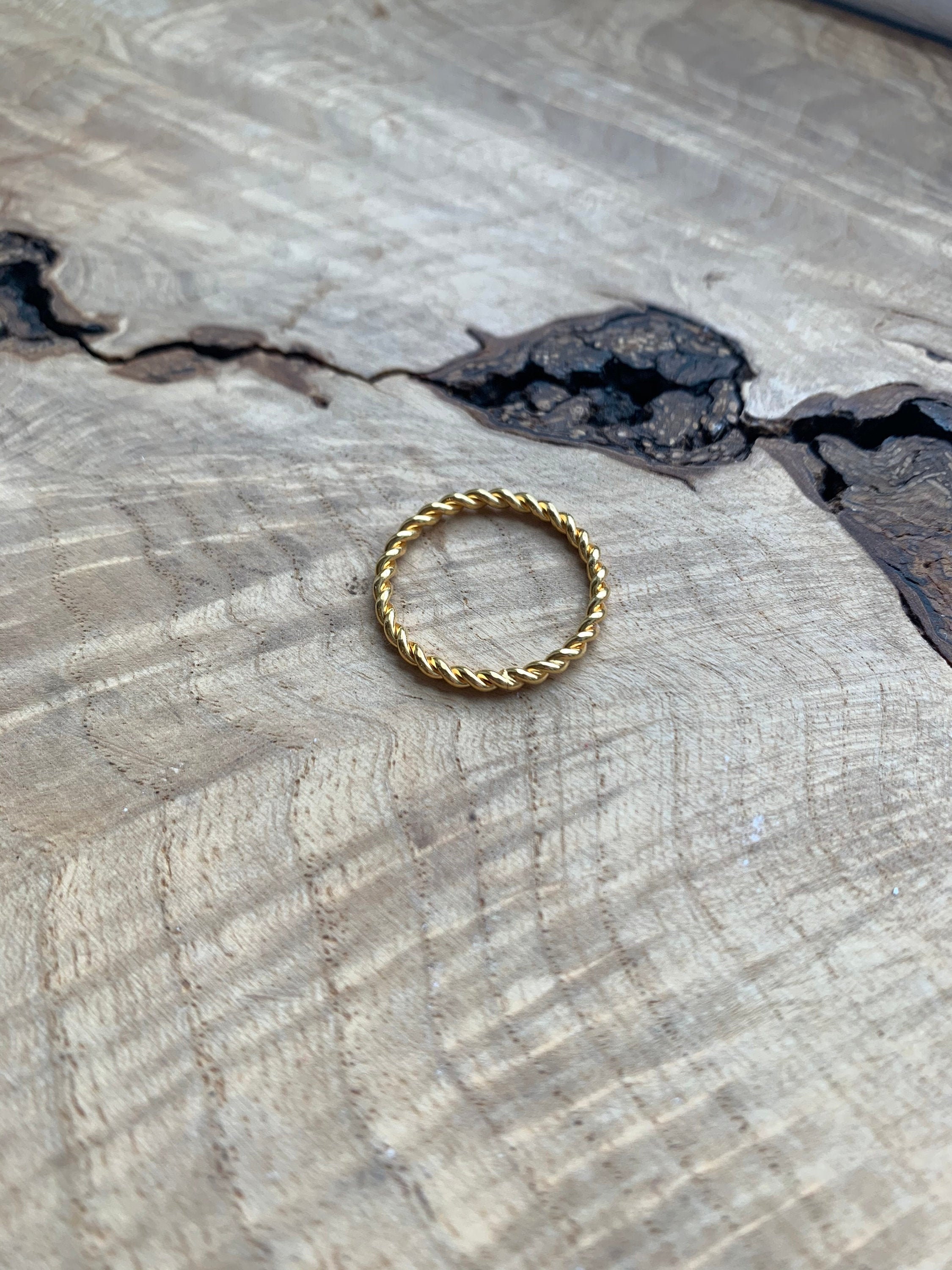 Gold Rope Ring Etsy UK