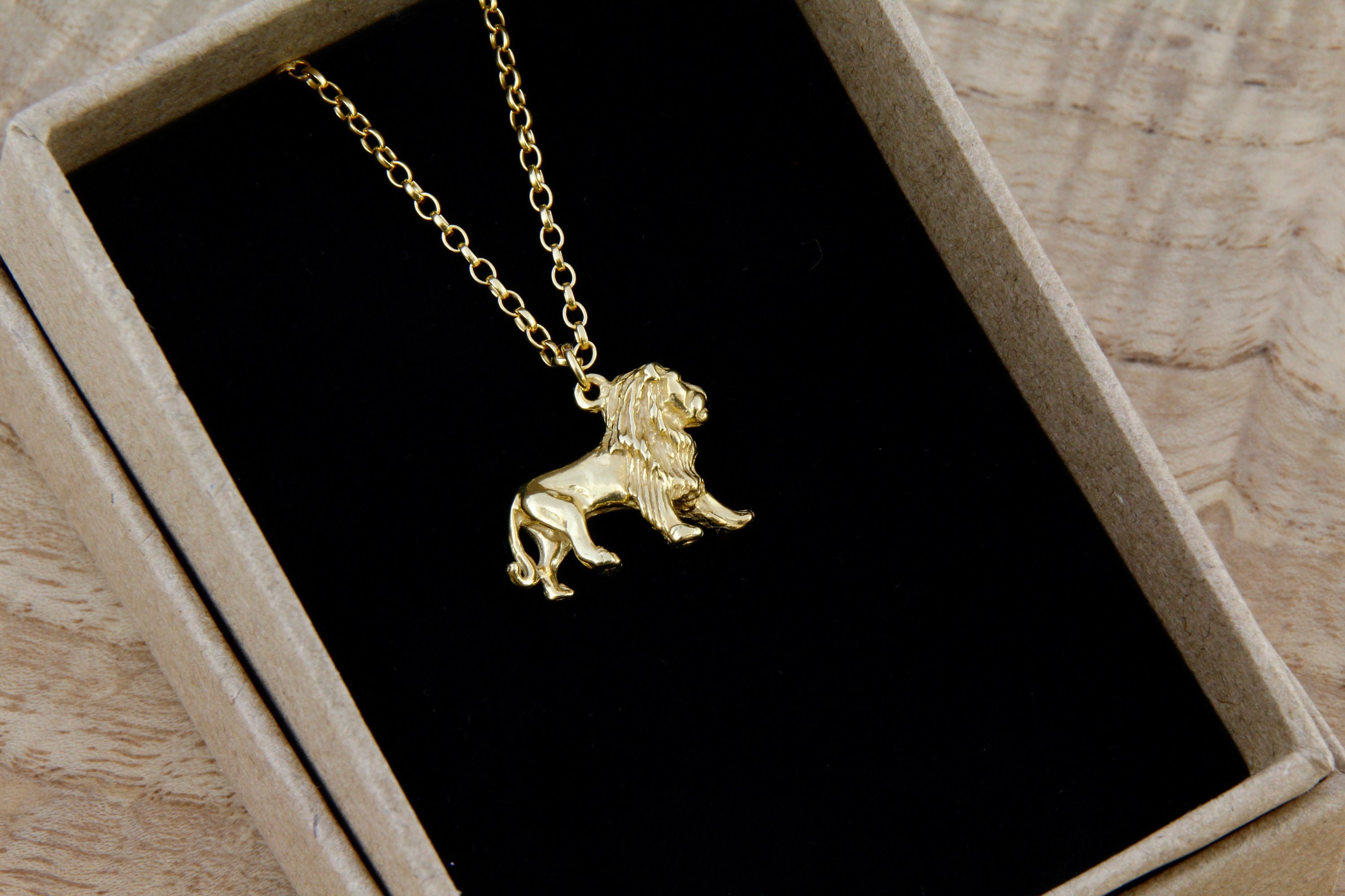 Golden Lion Necklace | Etsy