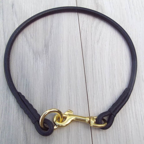 Leather American Slip Dog Collar Premium Round / Rolled Etsy