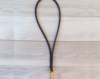 Short Handle Leather Traffic Leash